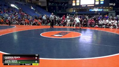 150 lbs Quarterfinals (8 Team) - Justin Skryd, Naperville (Central) vs Cameron Peach, Yorkville (H.S.)