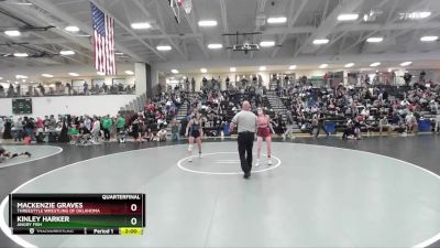 100 lbs Quarterfinal - Mackenzie Graves, Threestyle Wrestling Of Oklahoma vs Kinley Harker, Angry Fish