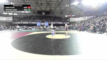 Boys 2A 132 lbs Champ. Round 1 - Preston Javier, Ridgefield vs Lewis Allen, W. F. West