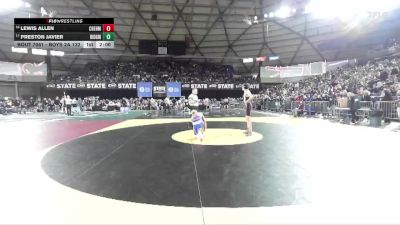 Boys 2A 132 lbs Champ. Round 1 - Preston Javier, Ridgefield vs Lewis Allen, W. F. West