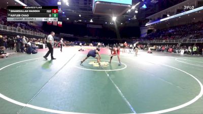120 lbs Champ. Round 2 - Shamsullah Rasekh, Foothill vs Kayleb Chao, Elk Grove