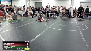 96 lbs Round 2 (8 Team) - Will Hewlett, Mat Warriors vs Nolan Carlson, Terps Xtreme