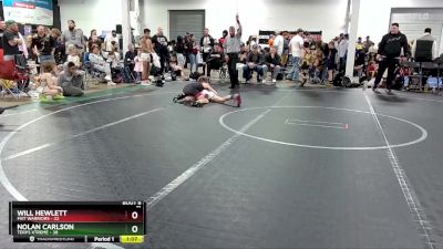 96 lbs Round 2 (8 Team) - Will Hewlett, Mat Warriors vs Nolan Carlson, Terps Xtreme