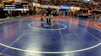 43 lbs Cons. Round 4 - Weston Leger, Laurel Matburners vs Tizer Mummey, Bearcats Wrestling Club Helena