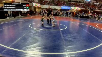 43 lbs Cons. Round 4 - Weston Leger, Laurel Matburners vs Tizer Mummey, Bearcats Wrestling Club Helena
