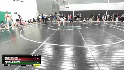 100 lbs Cons. Semi - Alaina Bigham, TCW vs Celes Oliver, Honey Badger Wrestling