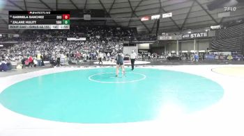 Girls 4A 155 lbs Champ. Round 2 - Gabriela Sanchez, Davis (Girls) vs ZaLane Hulitt, Tahoma (Girls)