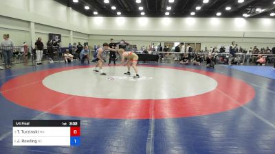 144 lbs 1/4 Final - Tyler Turzinski, Minnesota vs Jackson Rowling, North Carolina