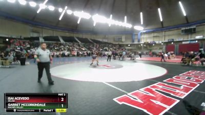 1A West 132 lbs Quarterfinal - Isai Acevedo, Zillah vs Garret Mccorkindale, Naches Valley