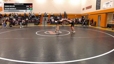 157 lbs Quarterfinal - Jacob Beideck, Akron vs Owen Miller, St. Francis