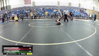 43 lbs Cons. Round 3 - Parker Oldenberg, B.A.M. Training Center vs Jiovani Rodriguez, Victory Wrestling-Central WA