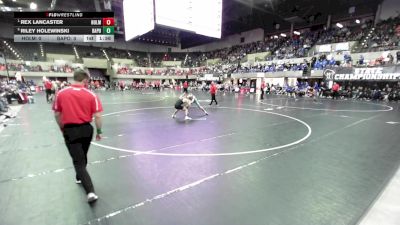 120 lbs Riley Holewinski, Bay Port vs Rex Lancaster, Holmen