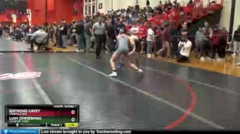 106 lbs Champ. Round 1 - Liam Zimmerman, LOCKPORT (Twp) vs Raymond Cavey, YORKVILLE (HS)