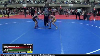 70 lbs Cons. Round 2 - Cruz Vega, DC Elite vs Easton Hamacher, Mn Elite