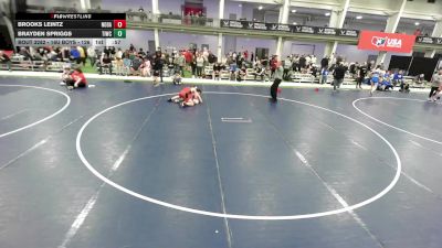 16U Boys - 132 lbs Cons. Round 4 - Brooks Leintz, North Dakota vs Brayden Spriggs, Team Idaho Wrestling Club