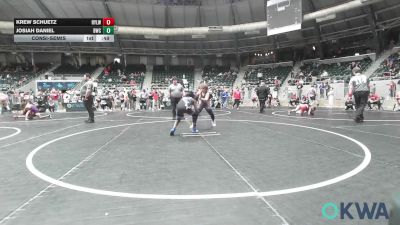 110 lbs Consolation - Krew Schuetz, Roland Youth League Wrestling vs Josiah Daniel, Bartlesville Wrestling Club