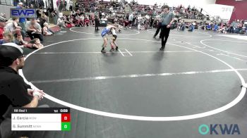 40 lbs Rr Rnd 1 - Junior Garcia, Midwest City Bombers Youth Wrestling Club vs Greyson Summitt, Newkirk Takedown Club