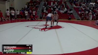 215 lbs Round 3 (16 Team) - Peyton Gamble, Oak Mountain vs Blas Correa, Homewood Hs