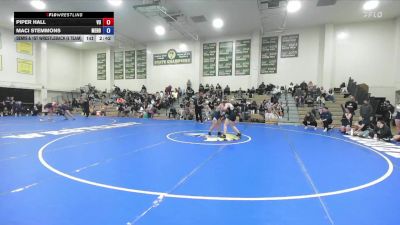 145 lbs Semis & 1st Wrestleback (8 Team) - Piper Hall, Vanguard vs Maci Stemmons, Menlo B