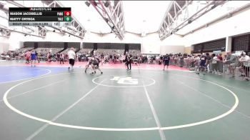 128-H lbs 3rd Place - Mason Jacobellis, Patchogue-Medford vs Matty Ortega, Yale Street