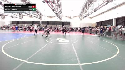 128-H lbs 3rd Place - Mason Jacobellis, Patchogue-Medford vs Matty Ortega, Yale Street