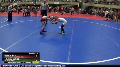 55 lbs Round 3 - Etta Burke, Cresco Youth Wrestling Club vs Lennox Sather, St. Peter Saints