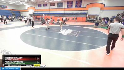 141 lbs Cons. Round 2 - Michael Barretto, Nebraska Wesleyan University vs Kaiden Schrandt, Wisconsin - Lacrosse