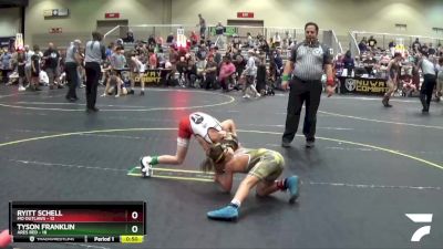 70 lbs Quarterfinals (8 Team) - Tyson Franklin, Ares Red vs Ryitt Schell, MO Outlaws