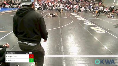 70 lbs Consolation - Knox Lopez, Team Tulsa Wrestling Club vs Rowdy Ash, Keystone Kids