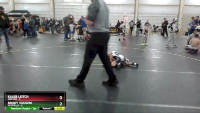 55 lbs Round 2 (6 Team) - Brody Vaughn, Mi Pitbulls vs Kaleb Leitch, Ares Red