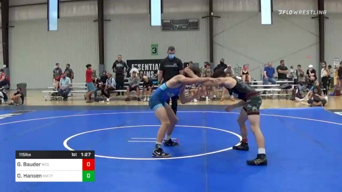 115 lbs Semifinal - Gavin Bauder, Red Wave vs Owen Hansen, Matpac