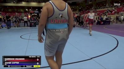 215 lbs Cons. Round 1 - Garrison Vikander, KS vs Xavier Saffer, AR