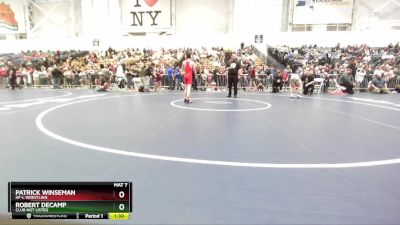 93 lbs Quarterfinal - Patrick Winseman, HF-L Wrestling vs Robert DeCamp, Club Not Listed