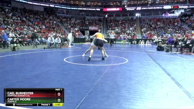 2A-190 lbs Champ. Round 1 - Carter Moore, Fairfield vs Cael Burmester ...