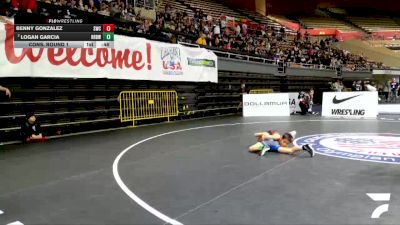 Intermediate Boys - 63 lbs Cons. Round 1 - Benny Gonzalez, Silverback Wrestling Club vs Logan Garcia, RBWC (Rancho Bernardo Wrestling Club)