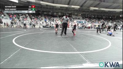 60 lbs Semifinal - Kayden Bass, Grove Takedown Club vs Rock Harvey, Standfast