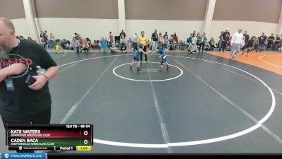 48-54 lbs Round 1 - Caden Baca, Stephenville Wrestling Club vs Kate Waters, Grapevine Wrestling Club