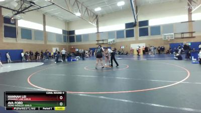 235lbs Cons. Round 5 - Hannah Lei, Spanaway Lake (Girls) vs Ava Ford, Sedro-Woolley (Girls)