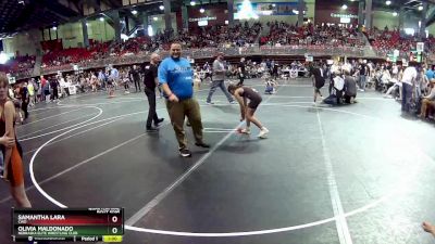 107 lbs Quarterfinal - Olivia Maldonado, Nebraska Elite Wrestling Club vs Samantha Lara, CWO