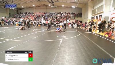 73 lbs Semifinal - Reid Claggett, Bristow Youth Wrestling vs Joseph Arsee Jr, R.A.W.