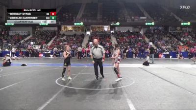 80 lbs Quarterfinal - Coralee Carpenter, Carroll vs Brynley Dykes, Salina