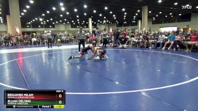 90 lbs Quarterfinal - Benjamin Milam, Valhalla Wrestling Club vs Elijah DeLong, Warrior Wrestling