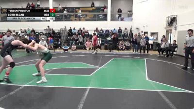 140 lbs 3rd Place Match - Jasen Preston, McAdory Middle School vs Cobb Sloan, Mountain Brook Junior High