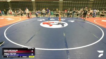 40-43 lbs Round 1 - Sofia Reynolds, Windy City Wrestlers vs Presli Felton, Glenrock Wrestling Club