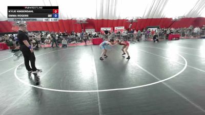 110 lbs Cons. Quarters - Kylie Kinserdahl vs Emma Rogers, Southern IL Regional Training Center