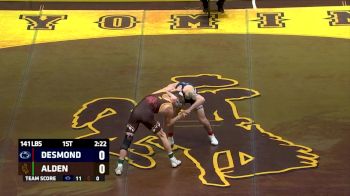 141 lbs John Alden, Wyoming vs Nate Desmond, Penn State