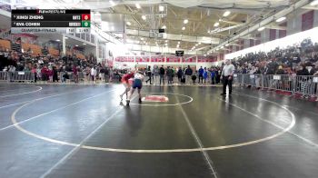 120 lbs Quarterfinal - Xinqi Zheng, Newton South vs Eva Cohen, Belmont