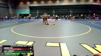 115-126 lbs Round 2 - Colt Griffin, Gold Rush Reno vs Jakob Fair, Carson Valley Wildcats Wrestli