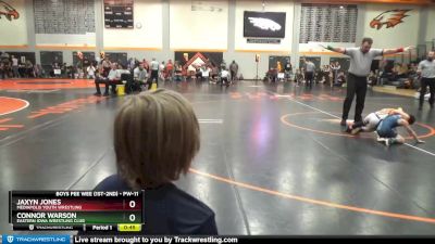 PW-11 lbs Cons. Semi - Jaxyn Jones, Mediapolis Youth Wrestling vs Connor Warson, Eastern Iowa Wrestling Club