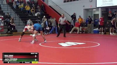 150 lbs Semifinal - Jack Stevens, Clear Creek-Amana vs Nile Sinn, Williamsburg